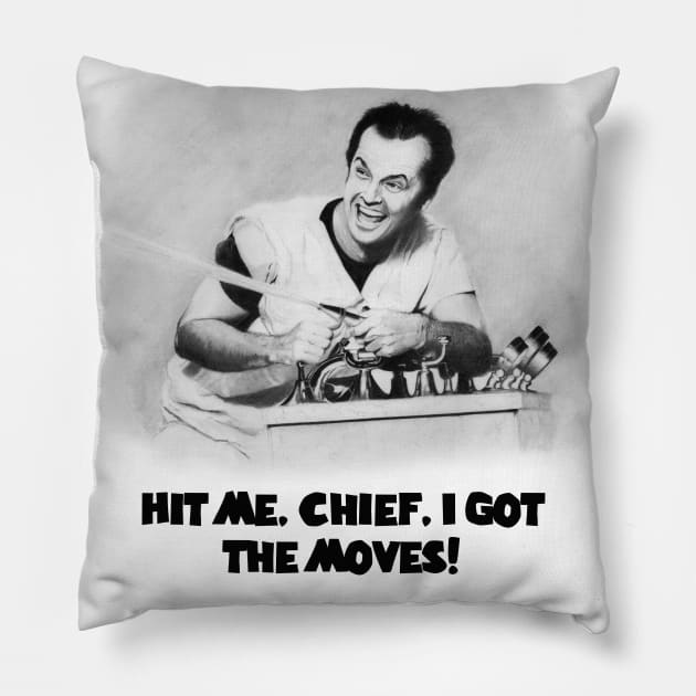 Randle Patrick "Mac" McMurphy Tee Pillow by pencilartist