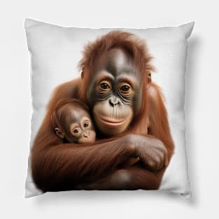 Sweetest Orangutan mother Pillow