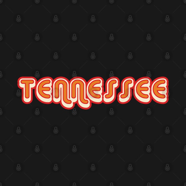 Tennessee retro 70s vintage graphic with shadow by Webdango