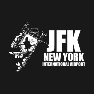 JFK New York Airport Map for Aviation Lovers T-Shirt