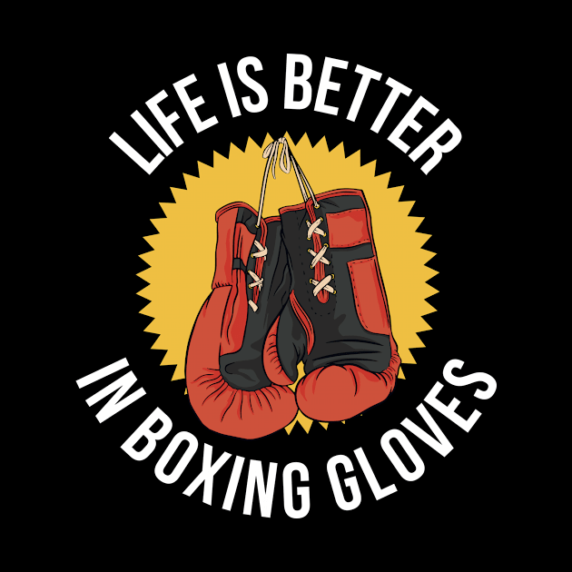 Boxing Gloves Funny Kickboxing Gift by CatRobot