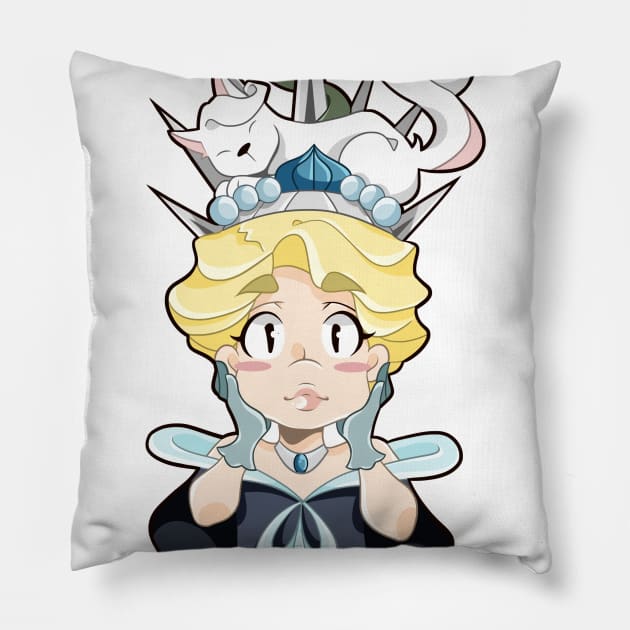 blonde lady charatcer Pillow by DikaOtter