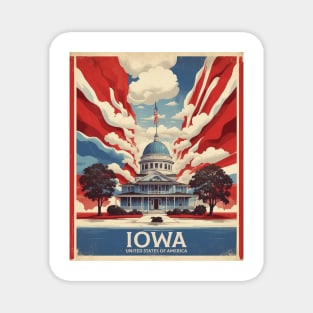 Iowa United States of America Tourism Vintage Poster Magnet