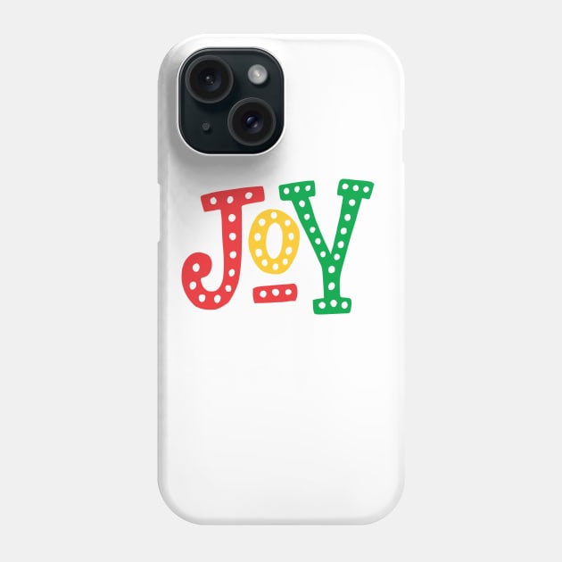 Christmas Joy in Red Yellow and Green Phone Case by TNMGRAPHICS