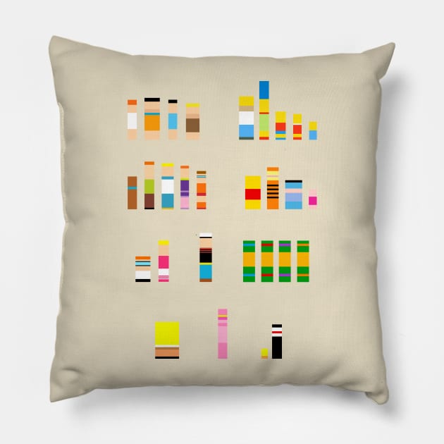 Old School Cartoon Characters Pillow by Printadorable