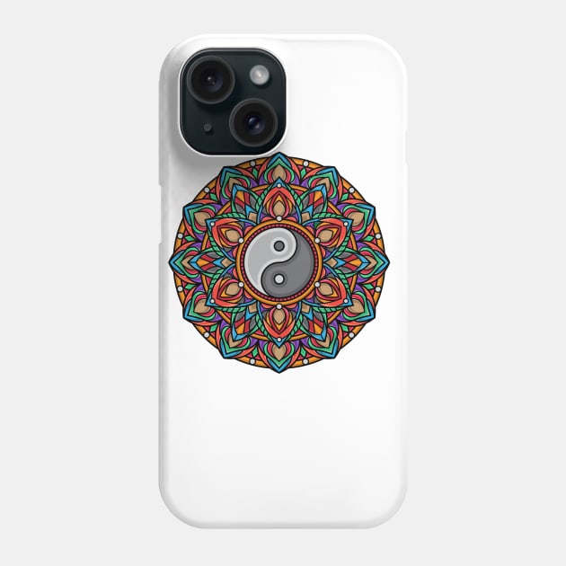 Ying Yang Mandala Phone Case by Mako Design 