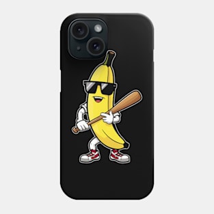 Banana playing baseball fruit lover baseball playser Phone Case