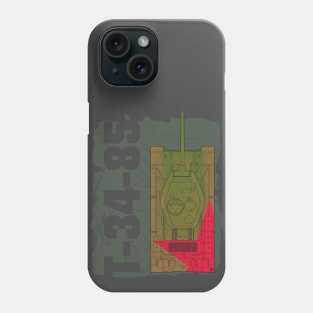 T 34 85 top view Phone Case