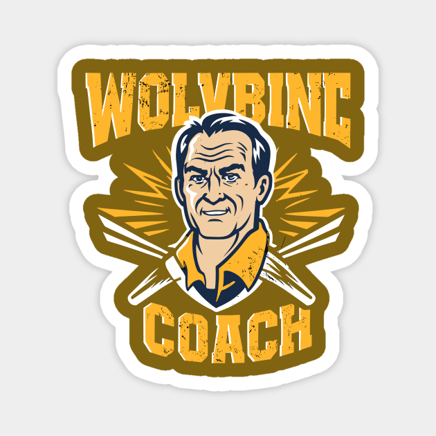 Michigan Wolverine T-shirt Head Football Coach Team by Nizar Magnet by Nizar clothing store 