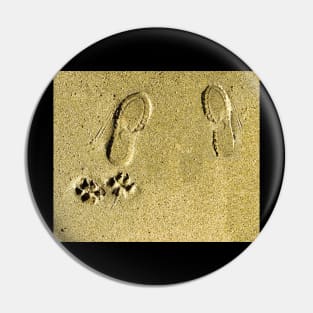 Footprints in the sand Pin