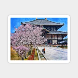 Todai-ji Temple in Nara, Japan Magnet