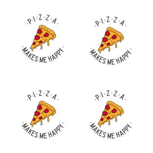 Pizza makes me happy sticker pack T-Shirt