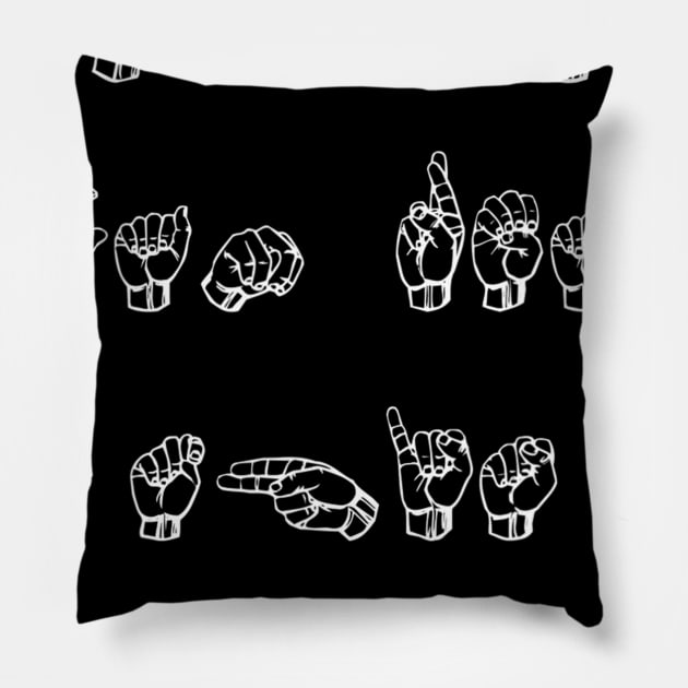 ASL (American Sign Language) Pillow by HaroldKeller