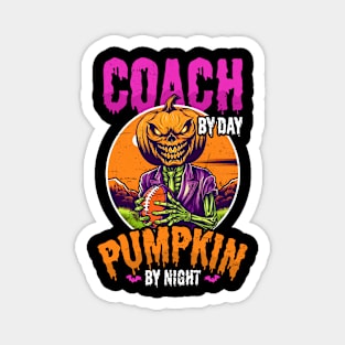 Halloween Coach Shirt | Coach Day Pumpkin Night Football Magnet