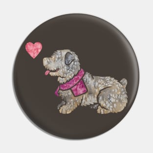Glen of Imaal Terrier watercolour Pin
