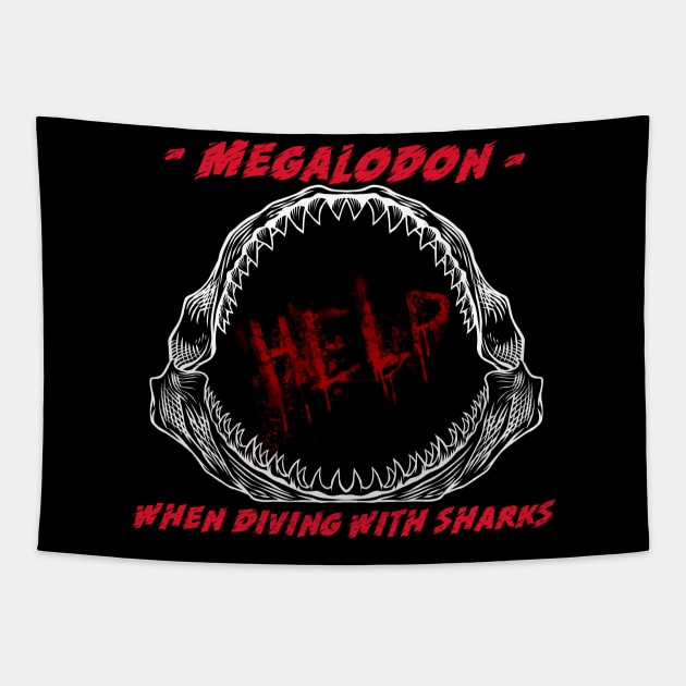 Megalodon Tapestry by Phillie717