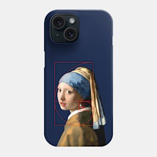 Vermeer Girl With Pearl Earring Fibonacci Sequence Phone Case