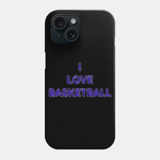 I Love Basketball - Purple Phone Case