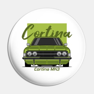 Front Green Cortina MK3 Classic Pin