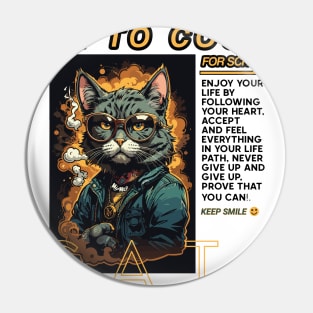 Cat hip-hop Pin