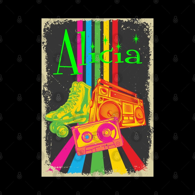 Alicia Vintage 80's Skates Boombox by heybert00