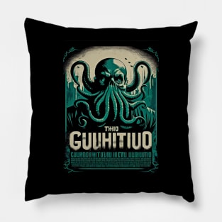 CTHULHU VINTAGE ARTHOUSE FOREIGN MOVIE POSTER 01 Pillow