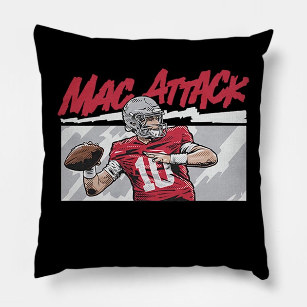 Mac Jones Attack Pillow by Chunta_Design