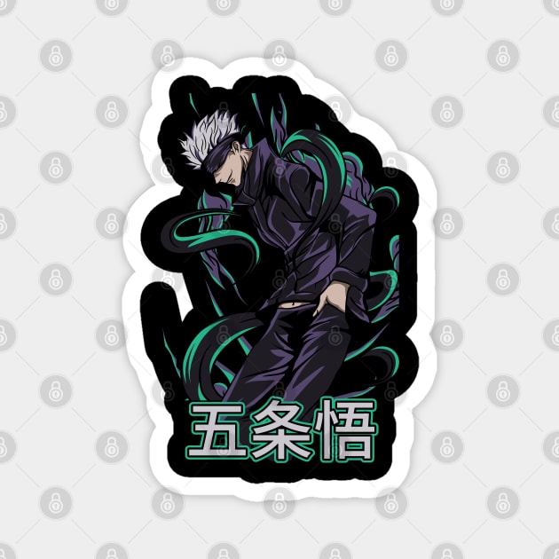 Jujutsu Kaisen Gojo Power Surge Design Magnet by Otaku Vibes