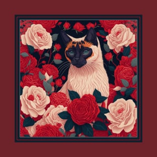 balinese cat. Style vector (red version balinese cat) T-Shirt