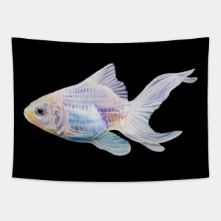 White Goldfish #2 - fish painting (no background) Tapestry