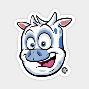 Blue Cow Moo too Magnet