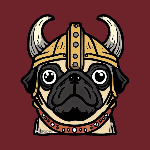 Pug Viking by Pickledjo