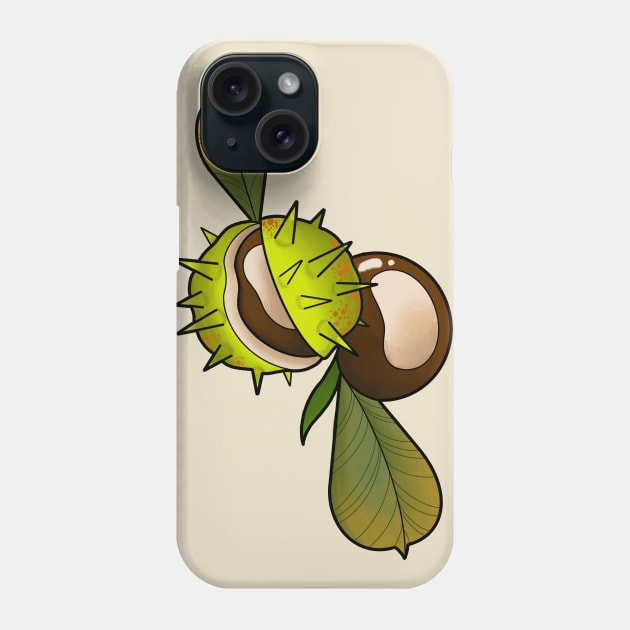 Conkers & Leaves Phone Case by Lauren Street