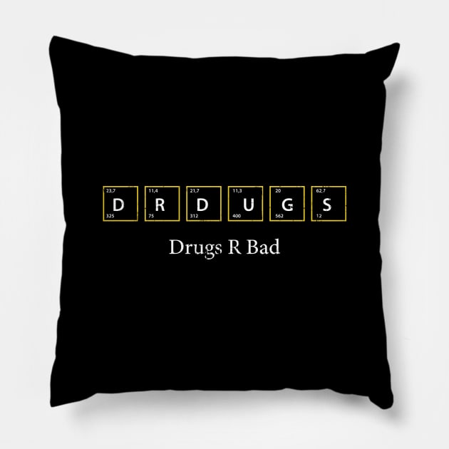 Science letters Drugs Pillow by Dotty42