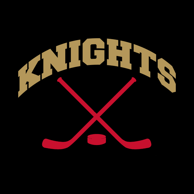 Golden Knights Hockey Small Logo by CovpaTees