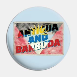 Antigua and Barbuda Vintage style retro souvenir Pin