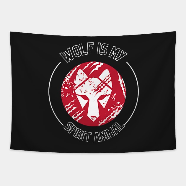 Wolf Is My Spirit Animal-wolf lovers Tapestry by Clouth Clothing 