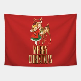 Vintage merry Christmas Tapestry