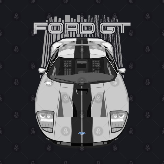 Ford GT-2005-2006-silver and black by V8social