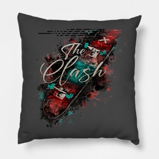 THE CLASH VINTAGE X Skateboard Pillow