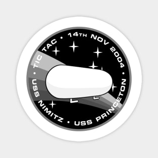 Tic Tac UFO / UAP Encounter Morale Patch - Black & White Printing Press Magnet