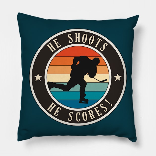 He Shoots He Scores Pillow by ranxerox79