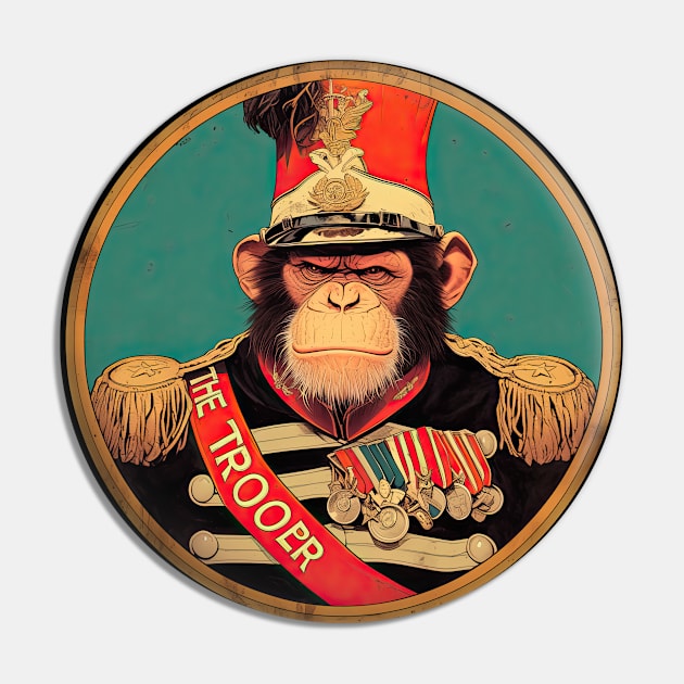 The Trooper Iron Maiden monkey Pin by obstinator