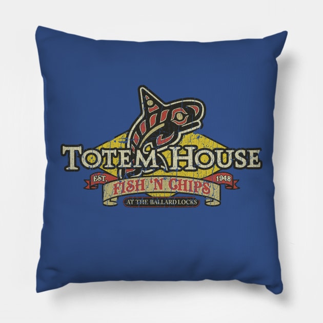 Totem House Fish ‘n Chips 1948 Pillow by JCD666