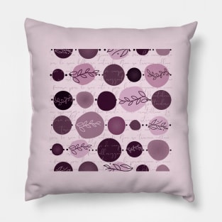 abstract circles pattern dark pink color Pillow