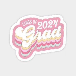 Class of 2024 Grad Girly Retro Vibes Magnet