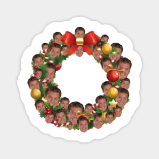 David Hasselhoff Multiface Christmas Wreath Magnet