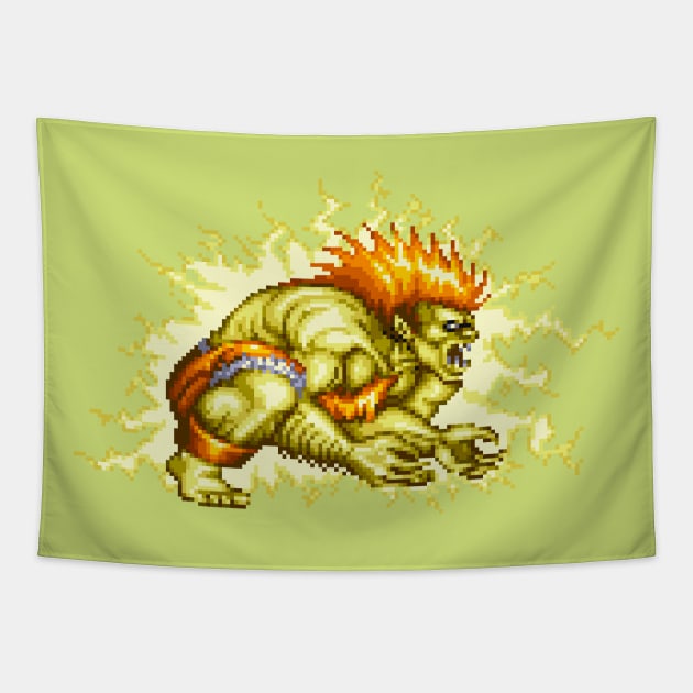 Blanka Electric Thunder Tapestry by Pexel Pirfect