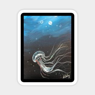 Jellyfish in the Deep Blue Sea Magnet