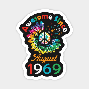 Funny Birthday Quote, Awesome Since August 1969, Retro Birthday Magnet